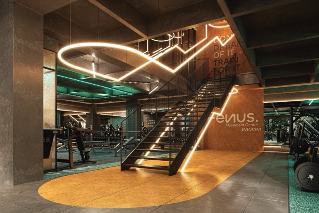 Render escaleras y zona central Fenus Belén